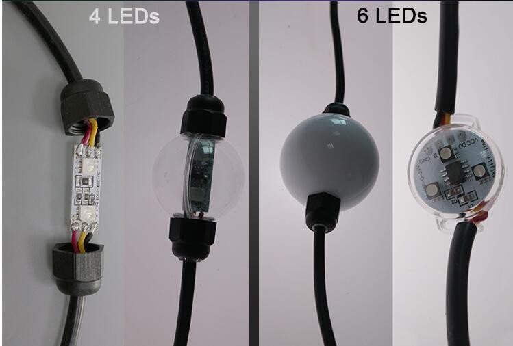 5m 25 dmx ball strings led point light pixel 3d globe curtain lights programmable decoration