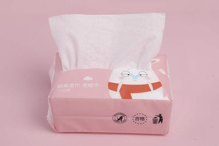 Wholesale 100Pcs Dry and Wet Double Use Makeup Remover Towel Facial Cotton Tissues