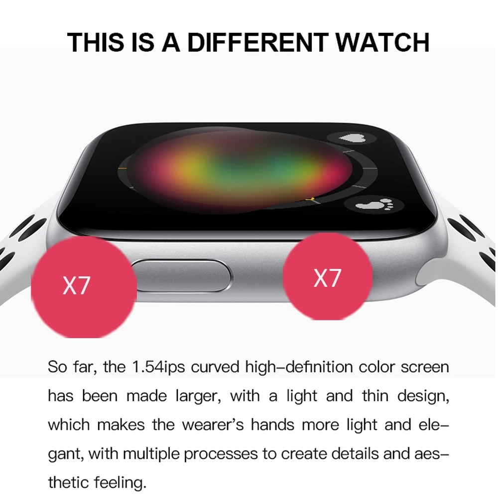 Square 1.54inch Full Touch Smartwatch For Making Receiving Calls