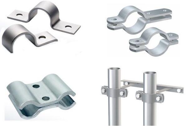 Steel pipe clamps / flat steel pipe clamps/Metal pipe clamps according to DIN