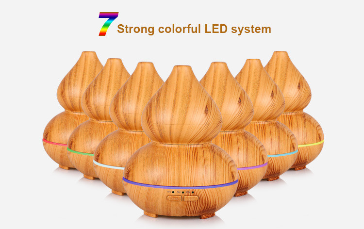 150ML Calabash Design Cool Mist Mini Air Wood Grain Essential Oil Aroma Diffuser