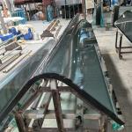 Small Radius Curved Glass Hot Bent Laminted Insulated Sun Film Coated Glass High