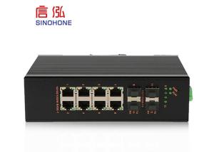 Quality Managed Industrial Poe Network Switch 8*10/ 1000 M PoE Rj45 Port , 2GE SFP Port wholesale