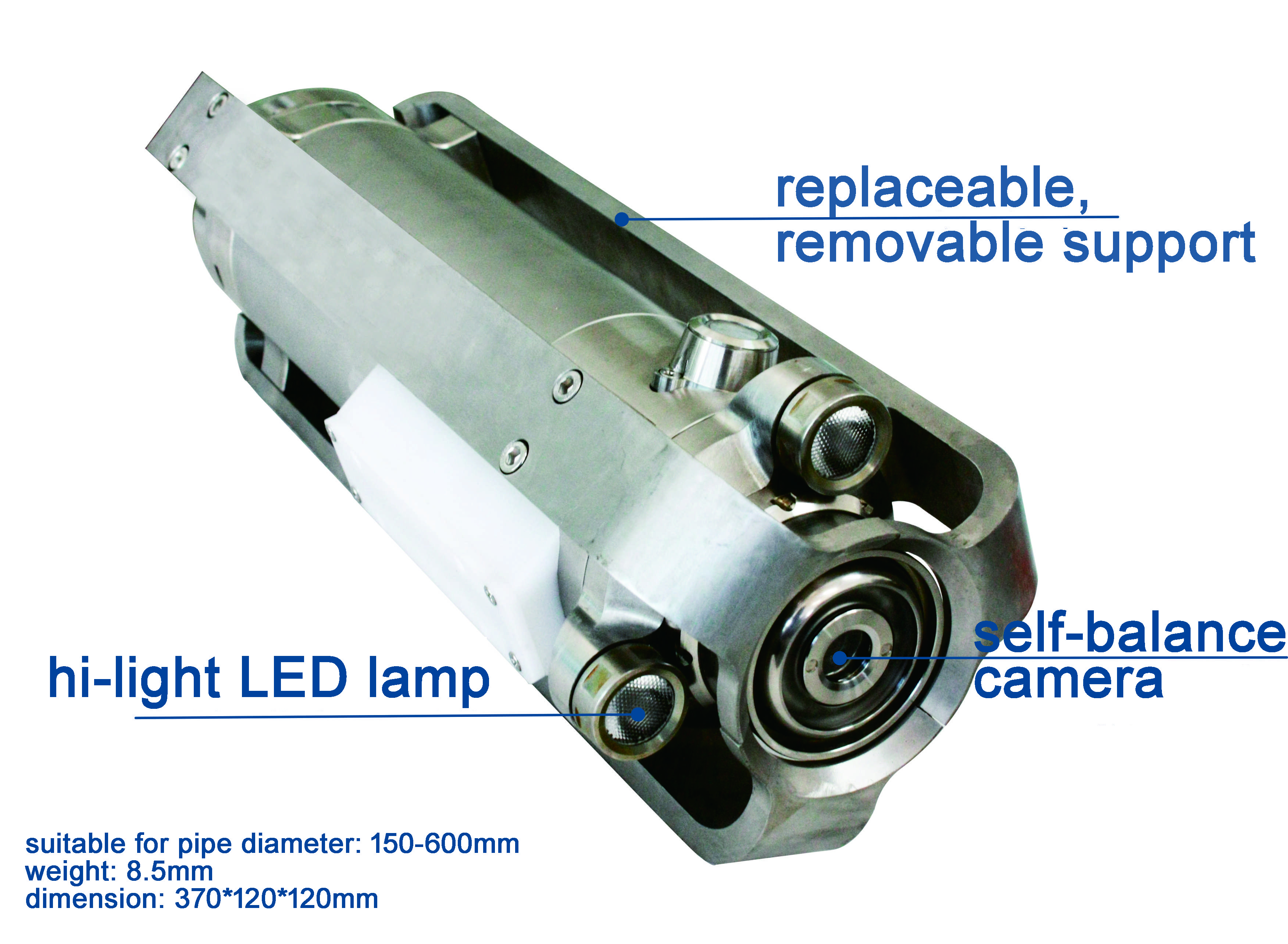 Diameter 150-600mm Drain Cleaning Camera For Residential Application