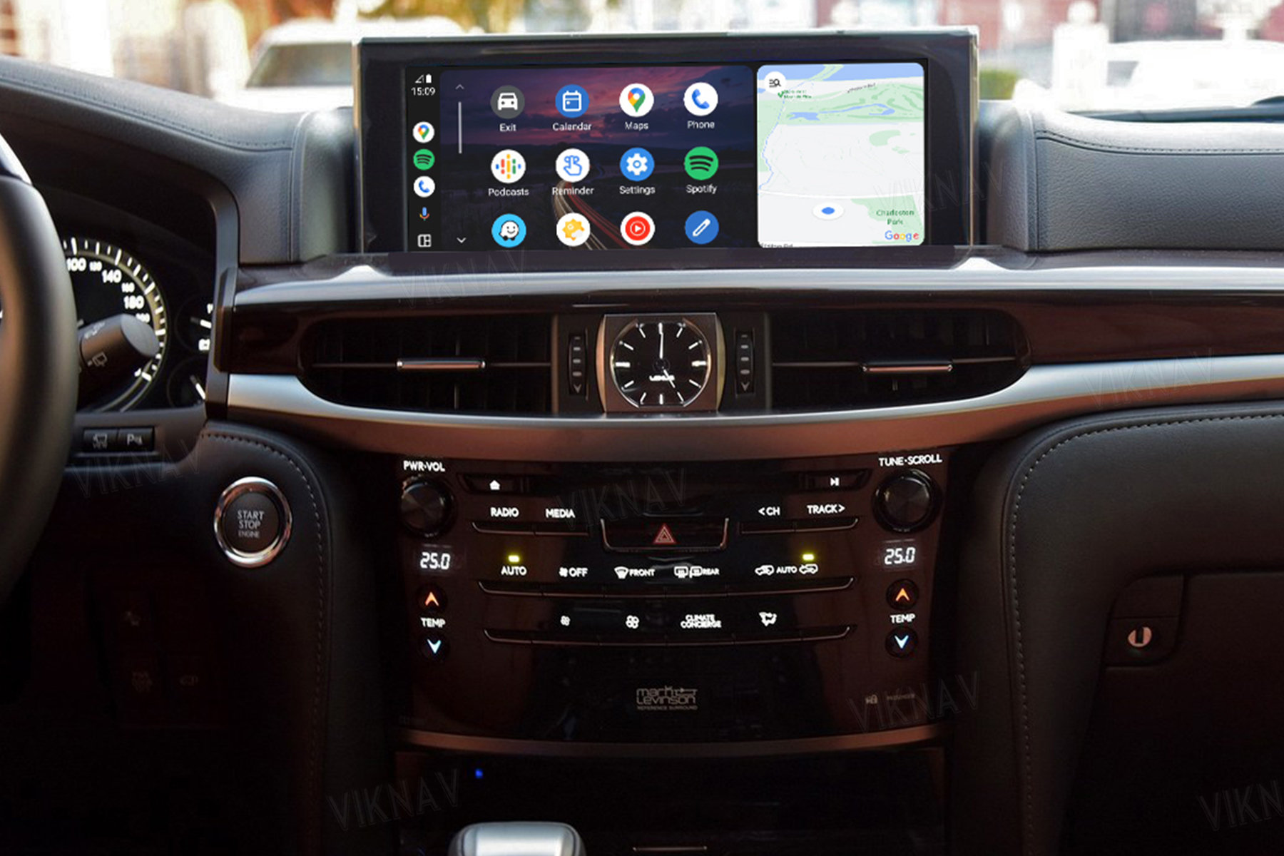 Viknav Fit For Original Car 12.3 Inch Screen Linux System For Lexus LX570 2016-2021 Wireless Apple CarPlay Android Auto