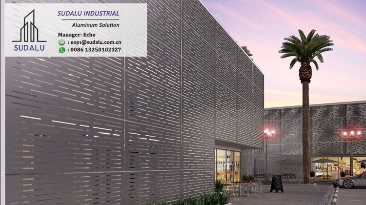 SUDALU RAL Colors Laser Cutting Panels Outdoor Aluminum Facade Cladding Wall Panel
