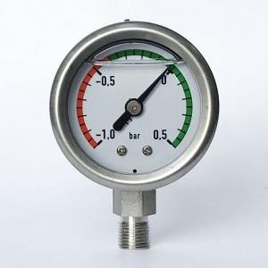 Quality Radial All Stainless Steel Pressure Gauge 40mm 0.5 Bar Vacuum Manometer wholesale