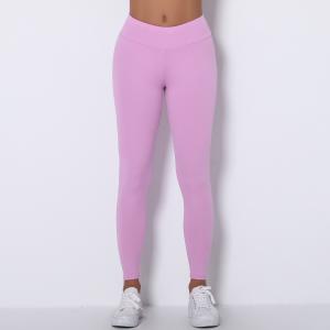Quality Candy double color tights yoga pants buttocks mid-waist exercise pants running fitness pants woman wholesale