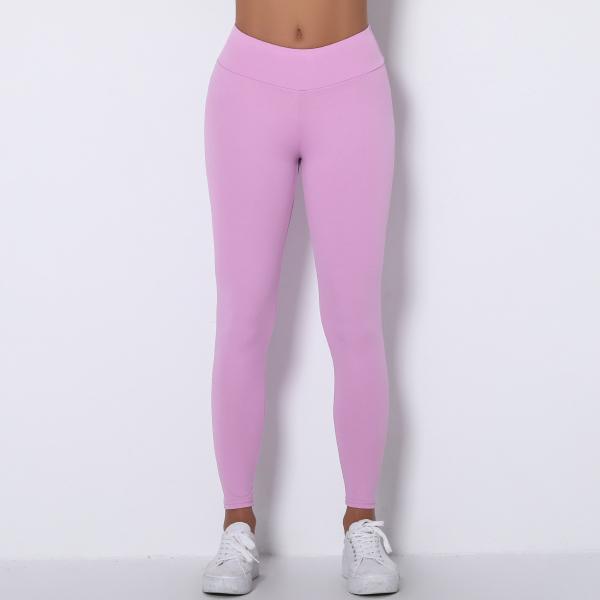 Wrinkled yoga pants peach slim-fit hip-lifting yoga leggings nude running pants