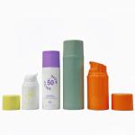 Round 50ml 100ml Cosmetic Airless Bottle For Liquid Serum Hair Oil anti broken
