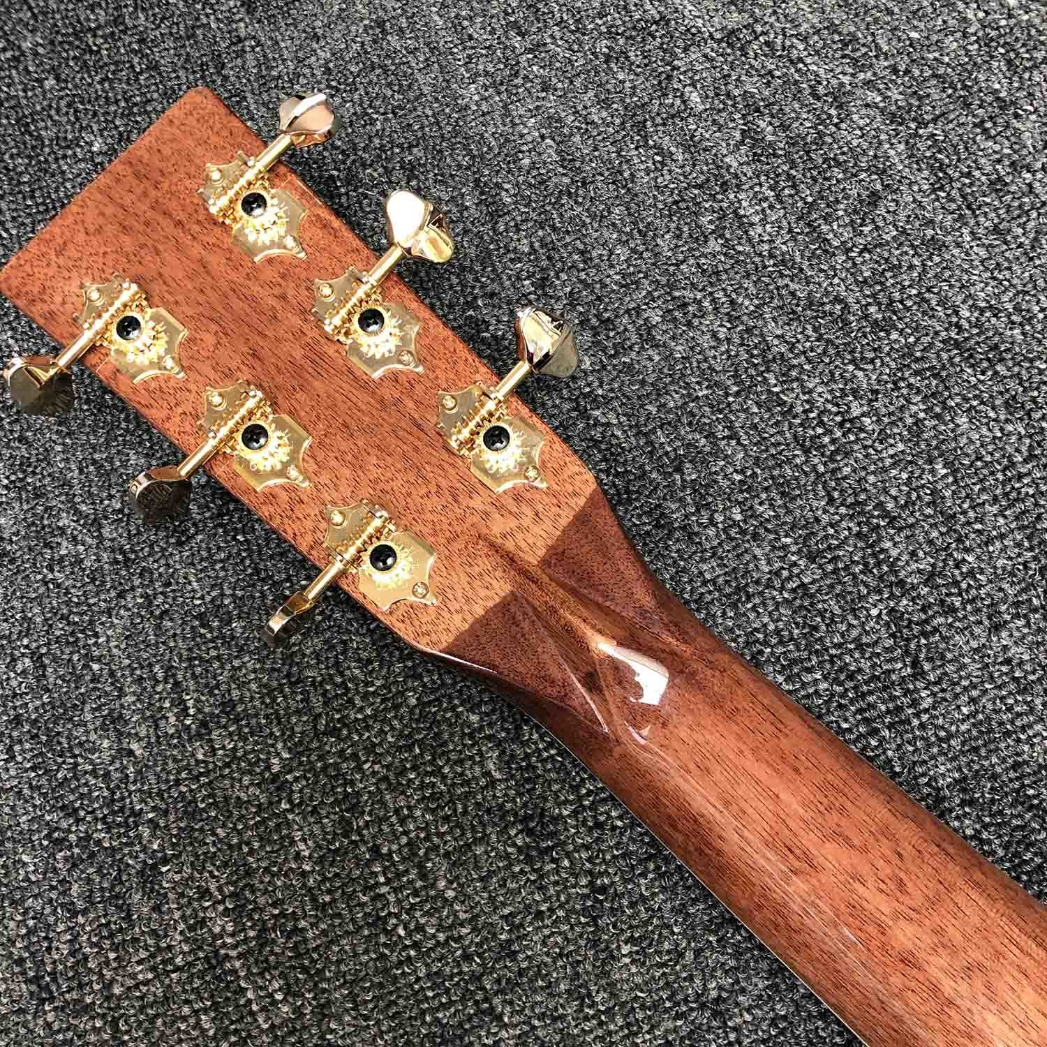 Custom AAAA All Solid Cedar Wood Dreadnought 41" Professional Customized Acoustic Guitar with Tuner Made in Taiwan