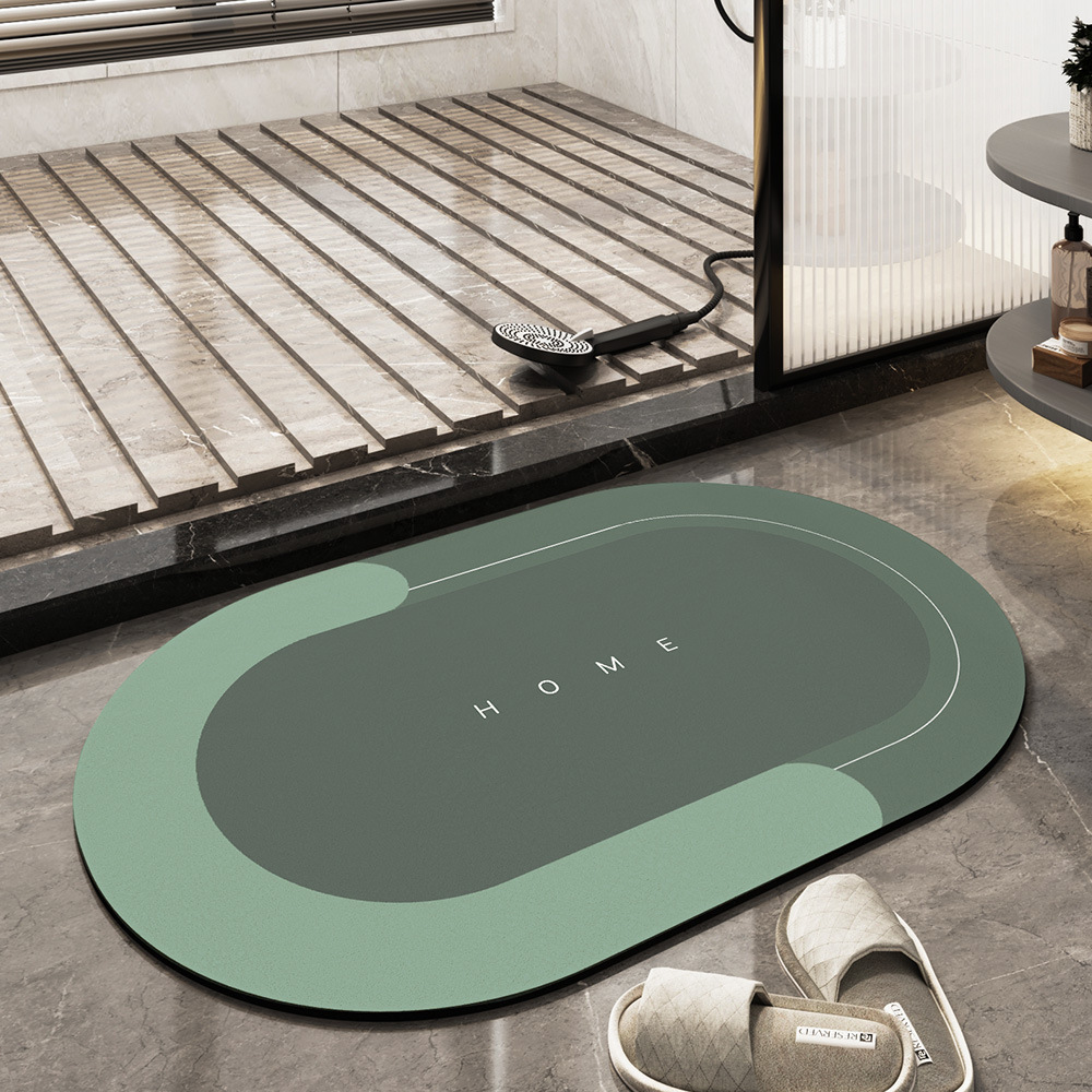 Eco-friendly Modern Style Bathroom Absorbent Non-slip Carpet Floor Door Mat 40*60cm