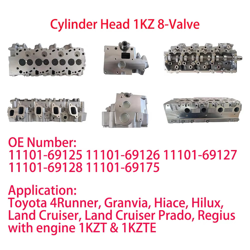 Toyota 1HDT 1HDFT Cylinder Heads For Coaster & Land Cruiser Toyota 1HZ 1KZTE 2L 2L-TE Cylinder Heads For 4Runner, Hiace, Hilux