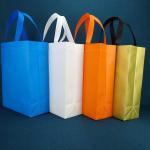 Environmental Friendly Non Woven Shopping Bags 90gsm Heat Transfer Printed