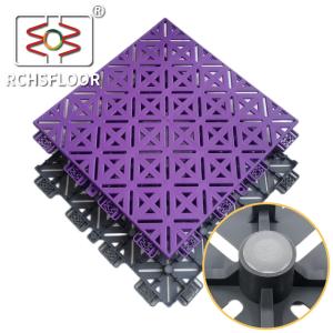 Quality 1.61cm Thick Athletic Court Tiles 295g PP Tiles For Badminton Court wholesale