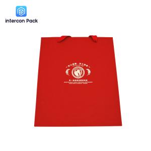 Quality Red Kraft Paper Shopping Bags Eco Friendly FSC Certified With Handles wholesale