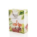 Striped Luxury Paper Gift Bags , Paper Gift Pouch White Paperboard