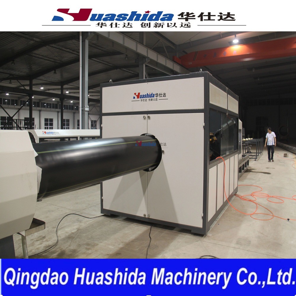 HDPE Plastic Solid Wall Pipe with Blue Strip For Water Supply Extruder Making Machine