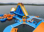 TUV Inflatable Water Park Aqua Park Island For Beach , Sea , Ocean