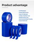 Strong Acrylic Adhesive Automotive Paint Masking Tape Blue Single Sided 125