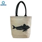 Custom Logo Shopping Cotton Linen Flax Burlap Shopping Bag
