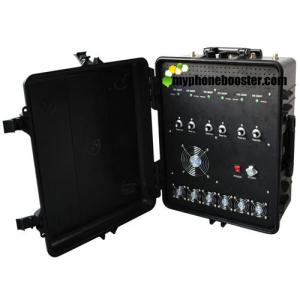 Quality 6 Bands 300W High Power Luggage Portable Vehicle Mounted Jammer Military Security Blocker Jammer Block 2G 3G 4G Wifi wholesale