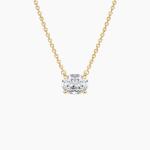 Oval Cut 5A White Cubic Zirconia Shiny Gemstone Pendant Necklaces for Women