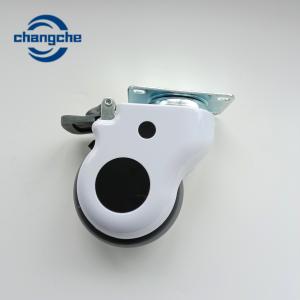 Quality White Polypropylene Hospital Bed Caster Wheels 5 Inch Belt Brake wholesale