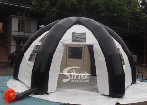 Quality 6 mts outdoor enclosed travel inflatable tent with movable velcro doors N clear windows wholesale