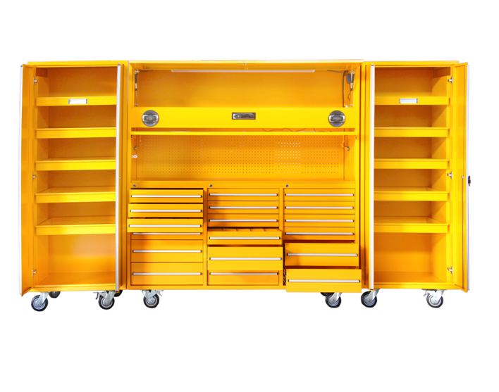 Heavy Duty Workshop Tool Cabinet with Customizable Design and Powder Coat Steel Finish