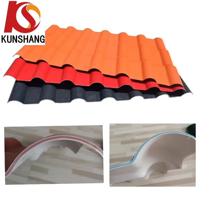 PVC Tejas Price Colorful ASA UPVC Synthetic Resin Spanish Roof Tile for Park Pavilion