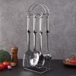 Europe style stainless steel Cooking Utensil Tool With Utensil Holder 7PCS /SET