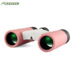 FORESEEN 8x21 Porro Prism Pink Toy Binoculars , Compact Plastic Toy Binoculars
