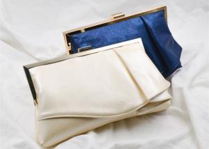 Quality Elegant Party Shiny Satin Clutch Bag , Lady PU Leather Clutch Purse wholesale