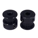 Aluminum Black Width 6mm GT2 3D Printer Timing Pulley 20 Teeth