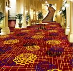 Red Polypropylene Wilton Patterned Carpets For Hotel Banquet Hall