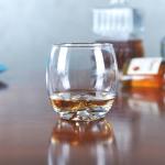 240ml / 8oz Round Bottom Whiskey Glasses With Iceberg Mountain Bottom