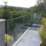 Frameless Front Porch Building Tempered Glass Modern Balcony Railing Designs
