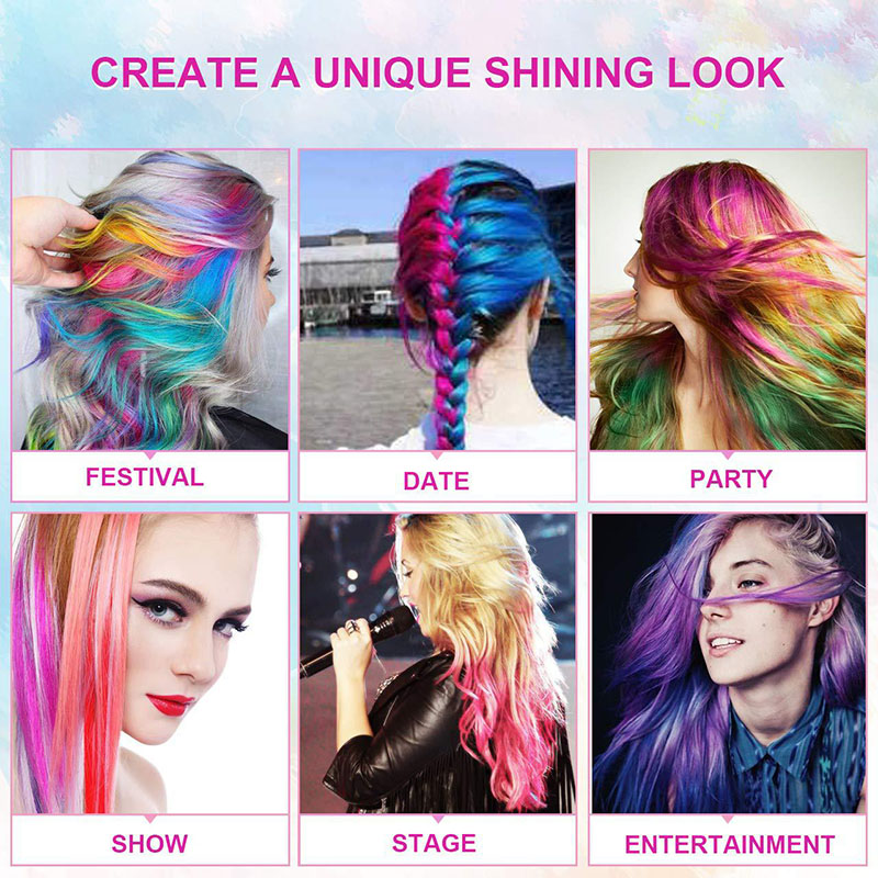 Easy Hair Chalk Comb for Kids Temporary Washable Hair Dye in Vibrant Colors