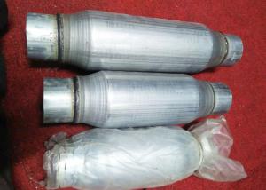 Quality Aluminized Bottle Style 2.25 Inlet 2.25 Outlet Car Exhaust Resonator 300mm Length wholesale