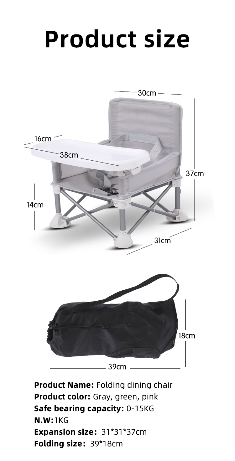 Lightweight Outdoor Toddler Dining Chair Booster Seat Customizable