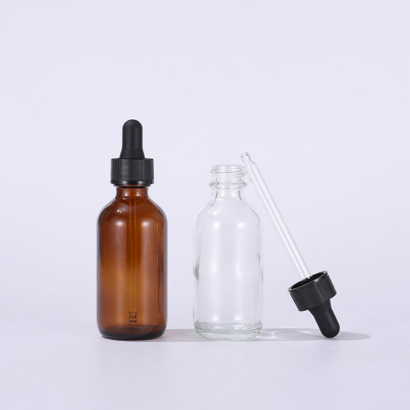 15ml 30ml 60ml 120ml 2oz Glass Amber Essential Oil Bottle Blue Glass Boston Dropper Bottle for Essential Boston Bottle