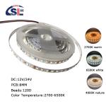 120leds/m 3 Colours CCT SMD 2835 Flexible White Addressable Led Backlight Strip