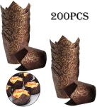 Birthday Party Muffin Brown Mini Tulip Paper Cupcake Liners Greaseproof