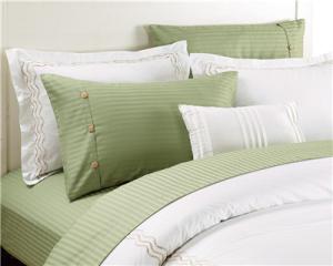 Quality Sateen Stripe Sheets 4pcs Bedsheets PolyCotton Egyptian Cotton Touch wholesale