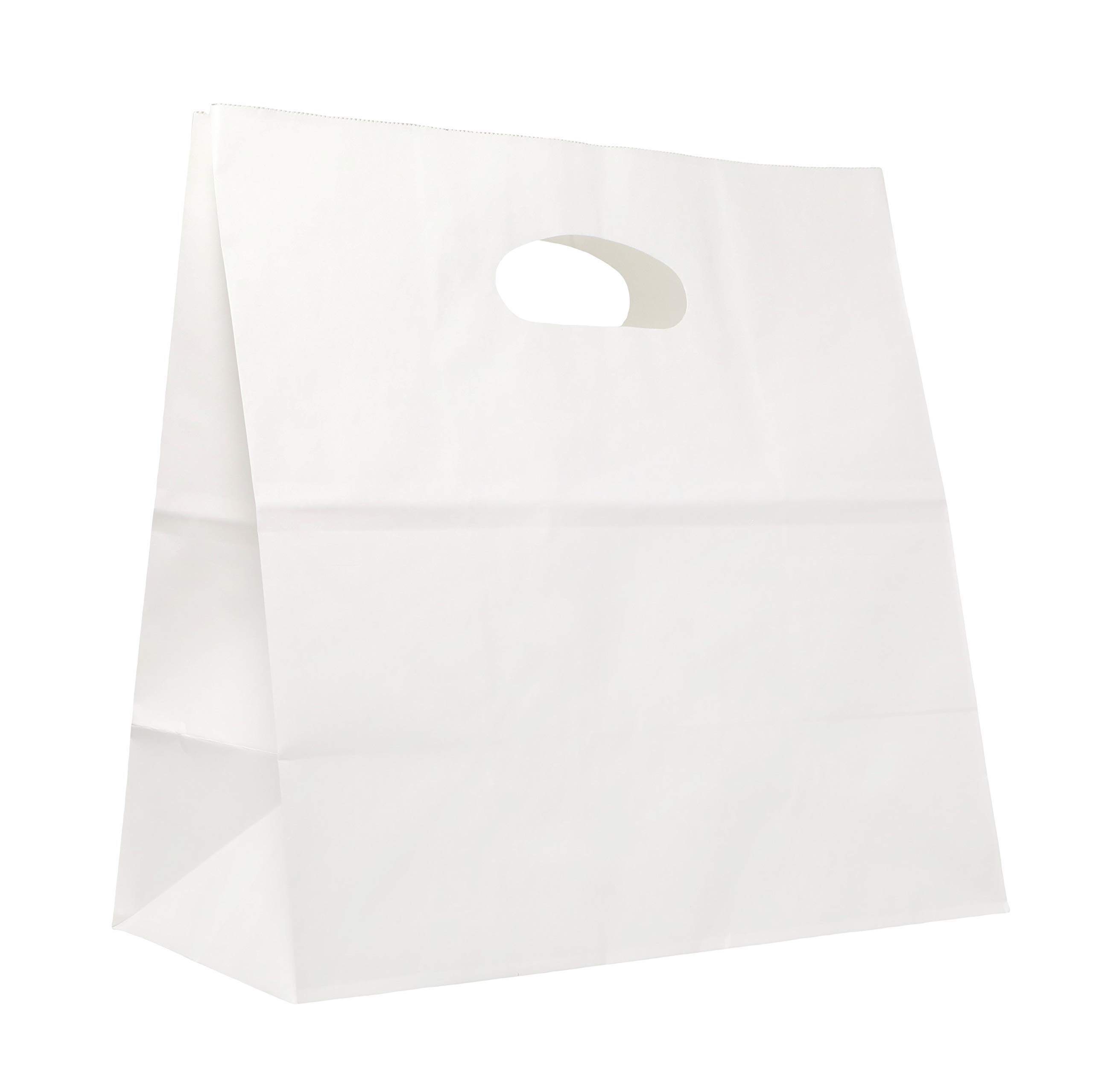 Custom Die Cut Paper Shopping Carrier Bag With Logo Printed White Brown Kraft Paper