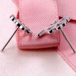 Fashion Korea Style Jewelry 925 Silver Plated Four Leaf Clover Flower Stud