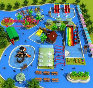 Quality Highly Reliable Water Park Playground Equipment Large Size Comprehensive Type wholesale
