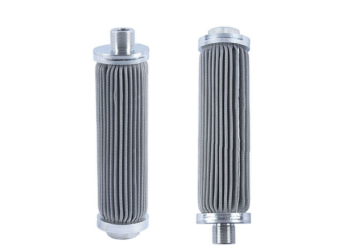 Silver Color Pleated Filter Element Stainless Steel SUS304 SUS316
