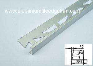 Quality Satin L Shaped Floor Trim Aluminium Edging Strip Matt Silver 12mm Anodized Finish wholesale